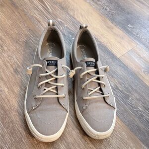 Sperry women’s Light Brown Canvas Boat Shoes